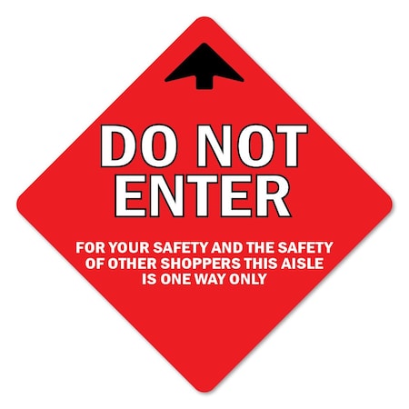 Signmission Do Not Enter Arrow Non-Slip Floor Graphic, 6PK, 11 in L, 11 in H, FD-X-11-6PK-99980 FD-X-11-6PK-99980